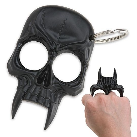 Skull Fang Key Chain - Black - Click Image to Close